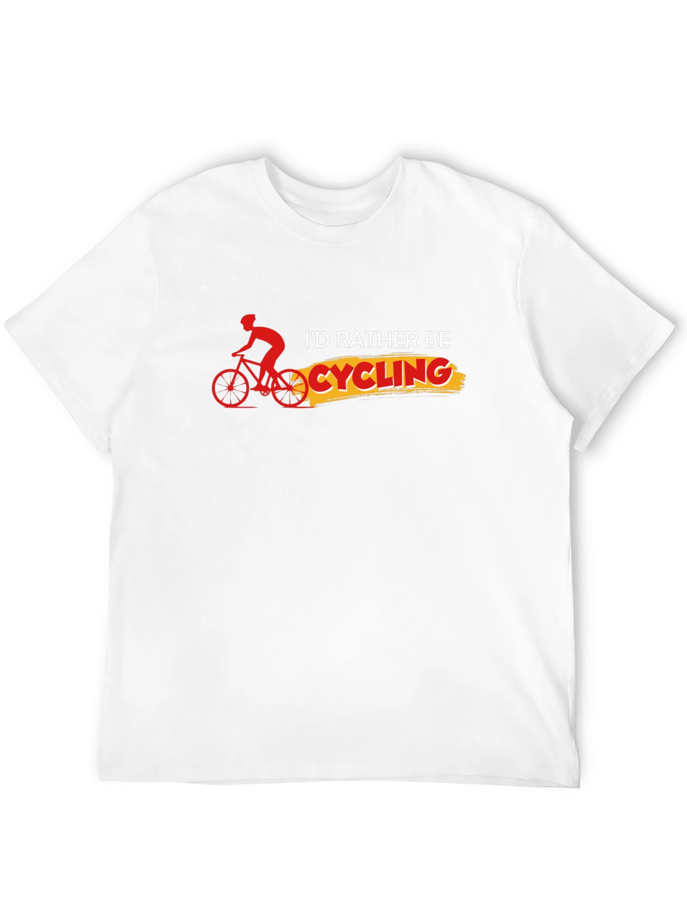 Black Cycling T-Shirt: I'd Rather Be Cycling view 12