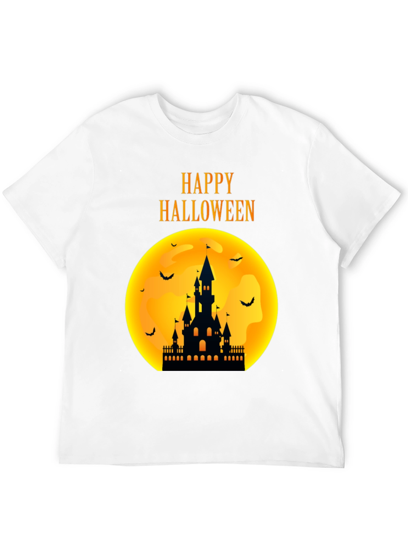 Black Happy Halloween Castle T-Shirt view 12