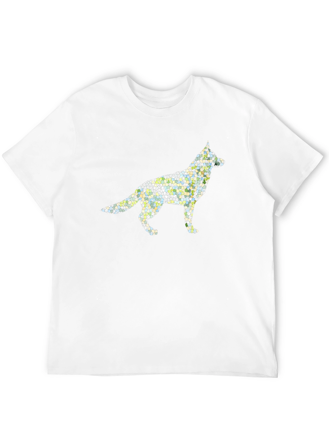 Black Dog Breed Silhouette Men's Black T-Shirt view 12