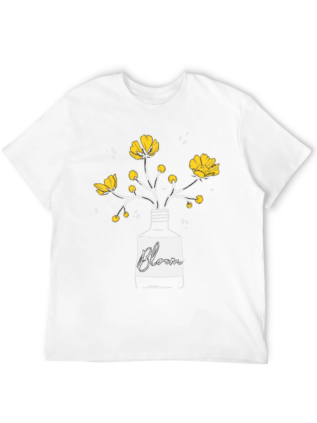 Black Bloom Graphic T-Shirt - Black Cotton Tee view 12