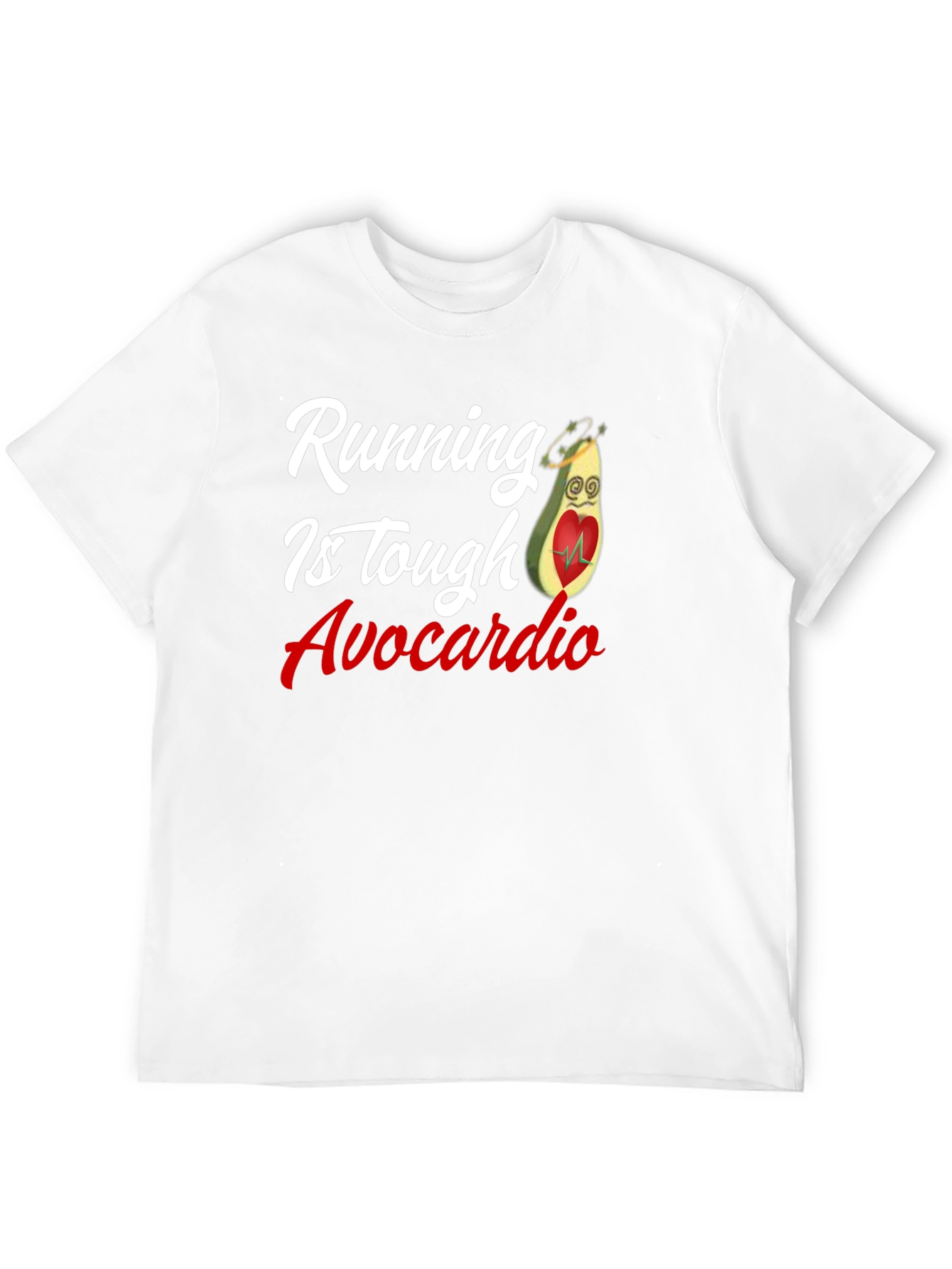 Black Running is Tough Avocardio Black T-Shirt view 12