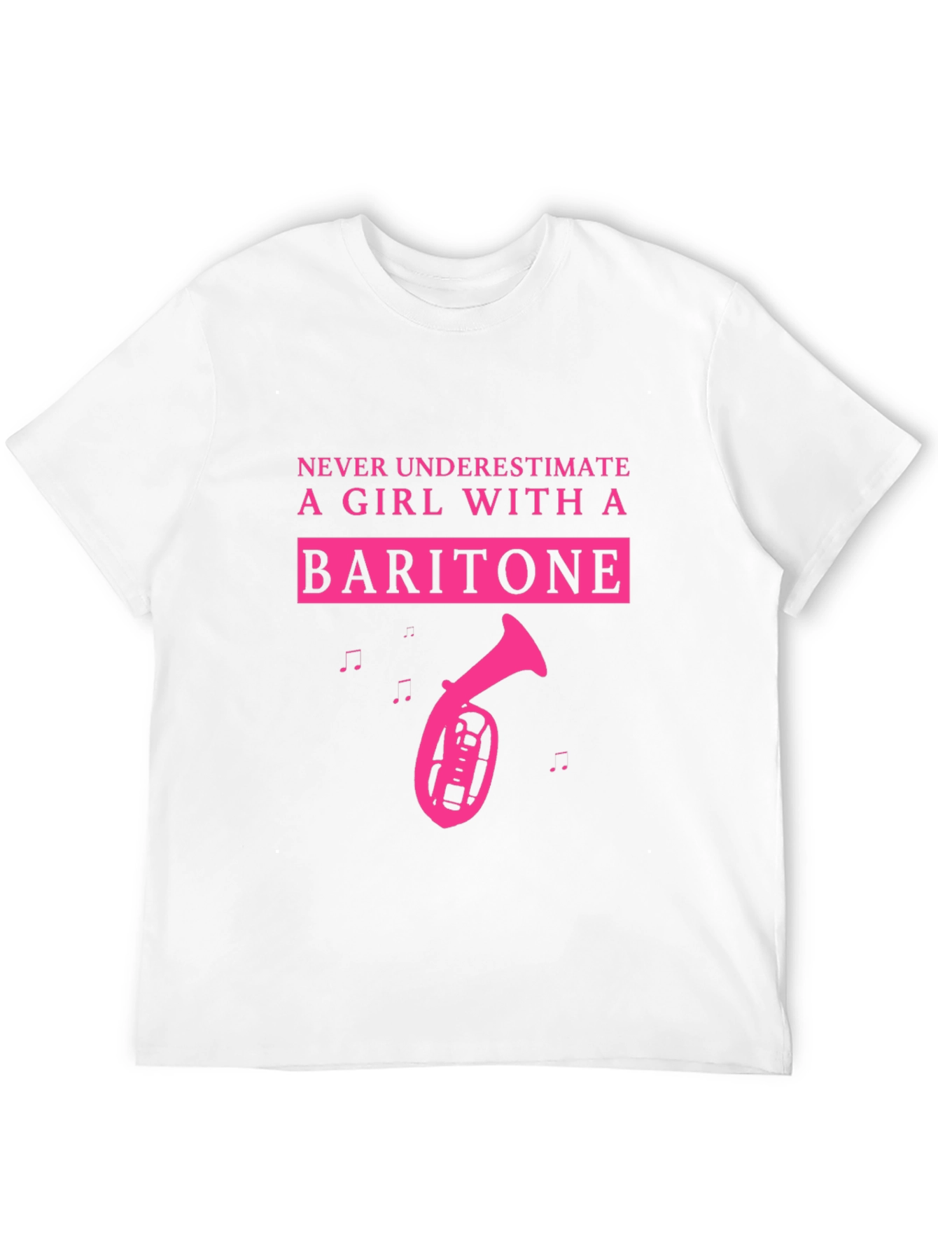 Black Baritone Girl T-Shirt - Musical Instrument Tee view 12