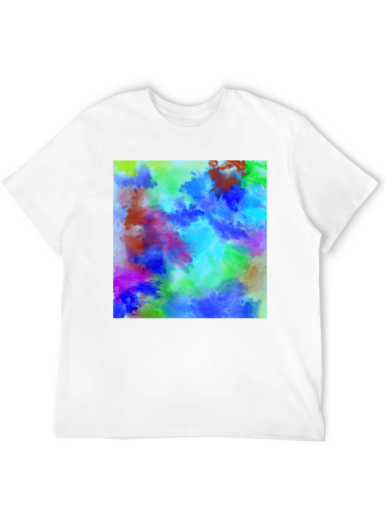 Black Vibrant Abstract Art T-Shirt - Colorful Graphic Tee view 12