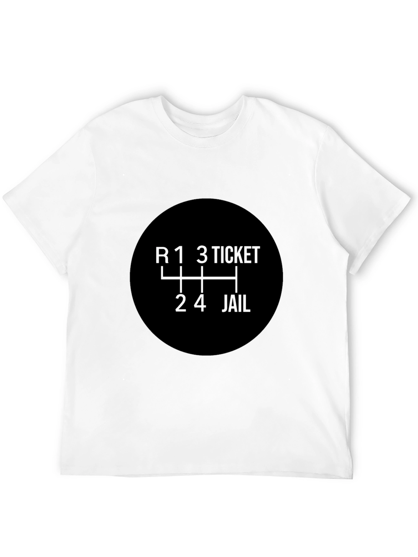 Black Funny Car Enthusiast T-Shirt - Shift to Jail! view 12