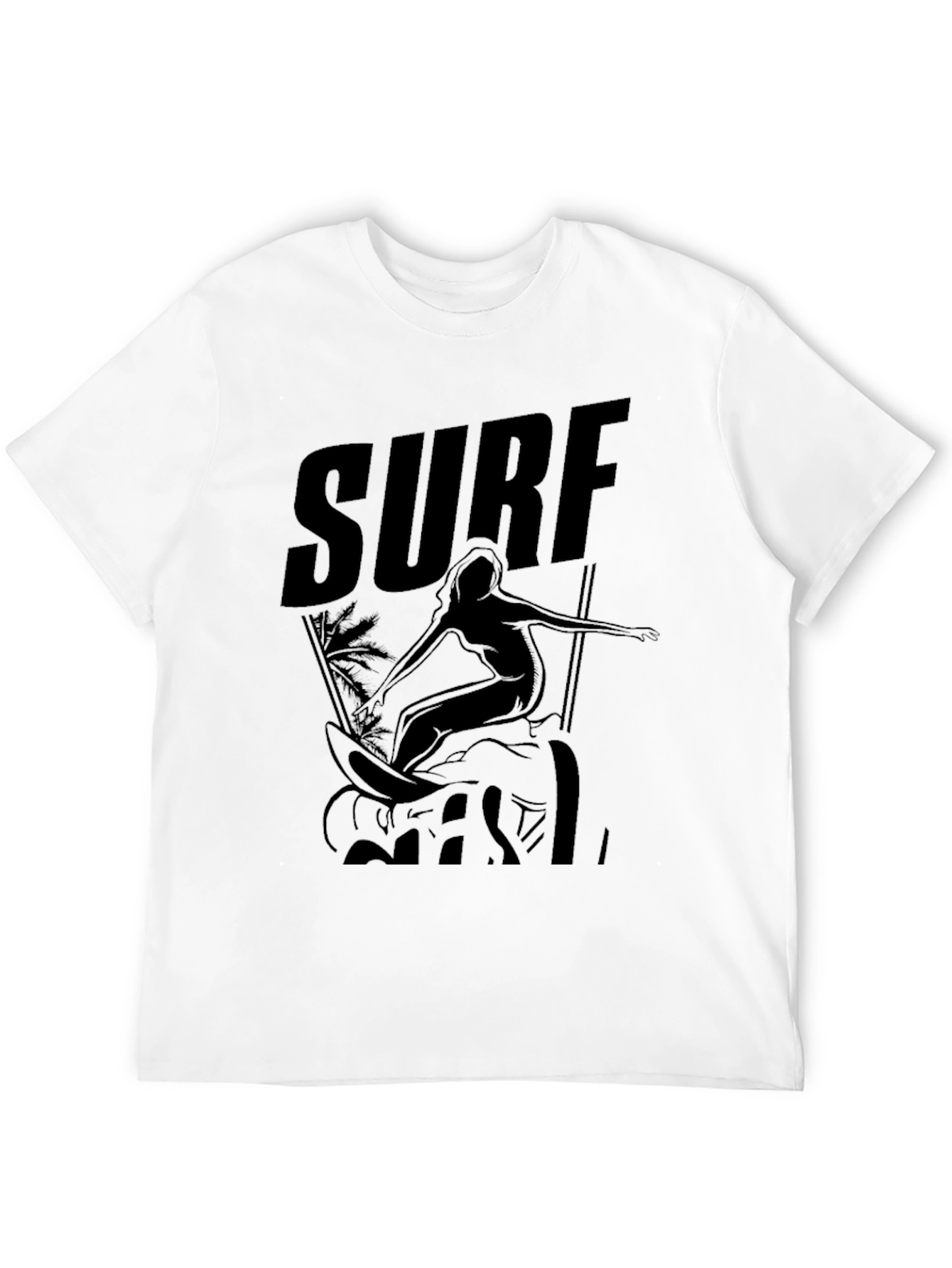 Black Surf Girl Black Graphic Tee view 12