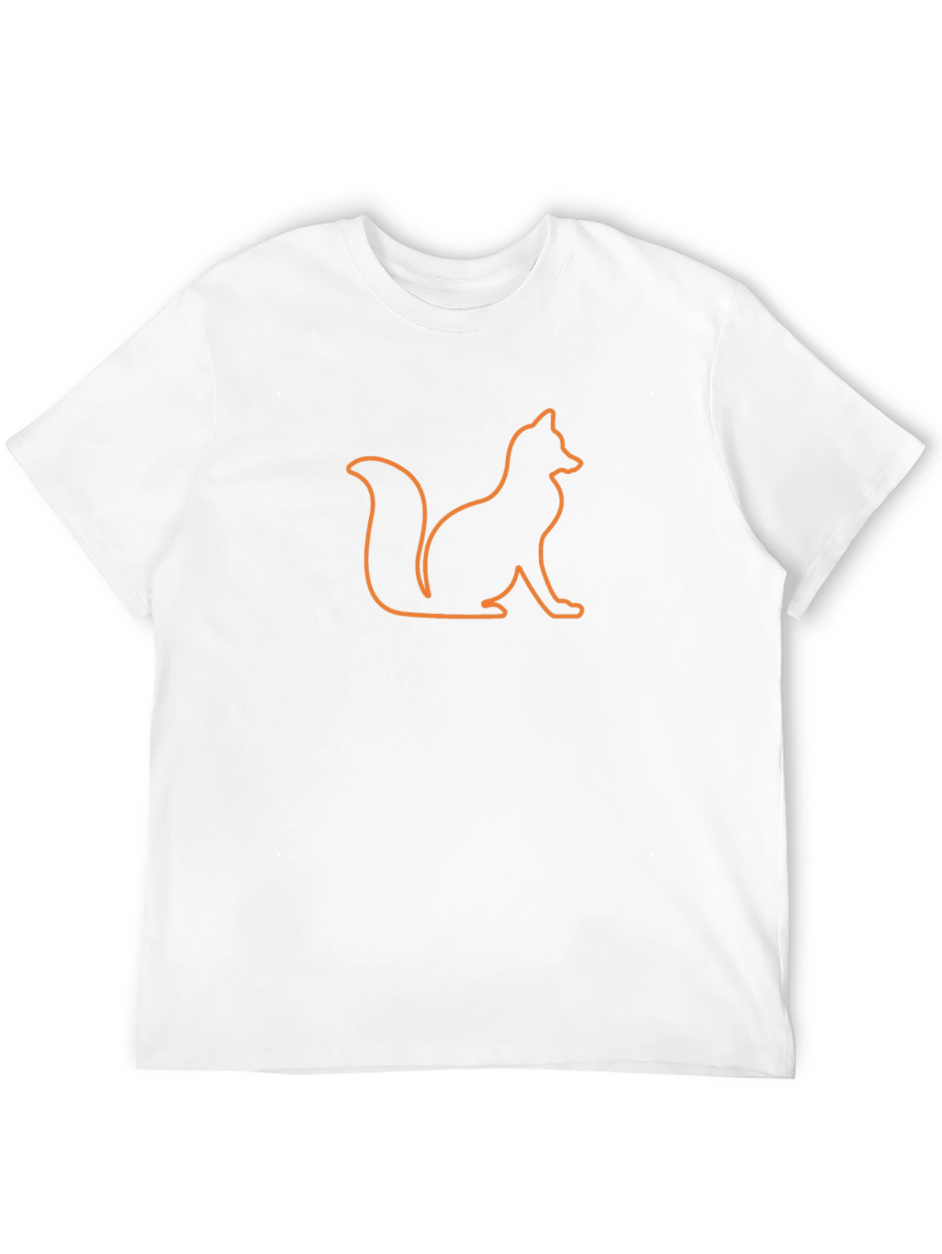 Black Fox Outline Graphic T-Shirt - Minimalist Design view 12