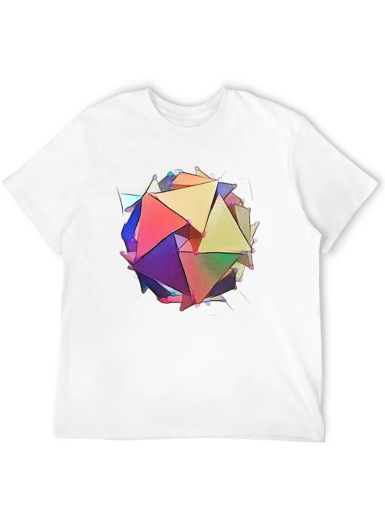 Black Abstract Geometric Prism Tee view 12