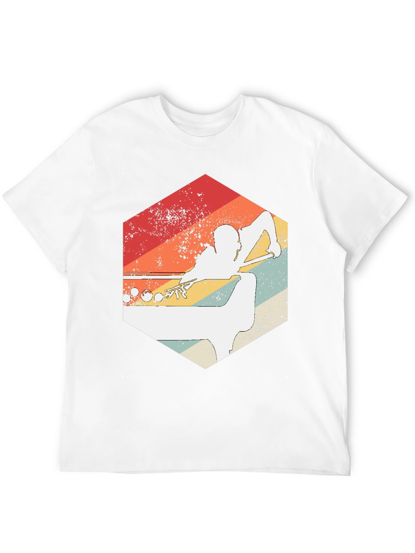 Retro Billiards Player Graphic Tee - 12