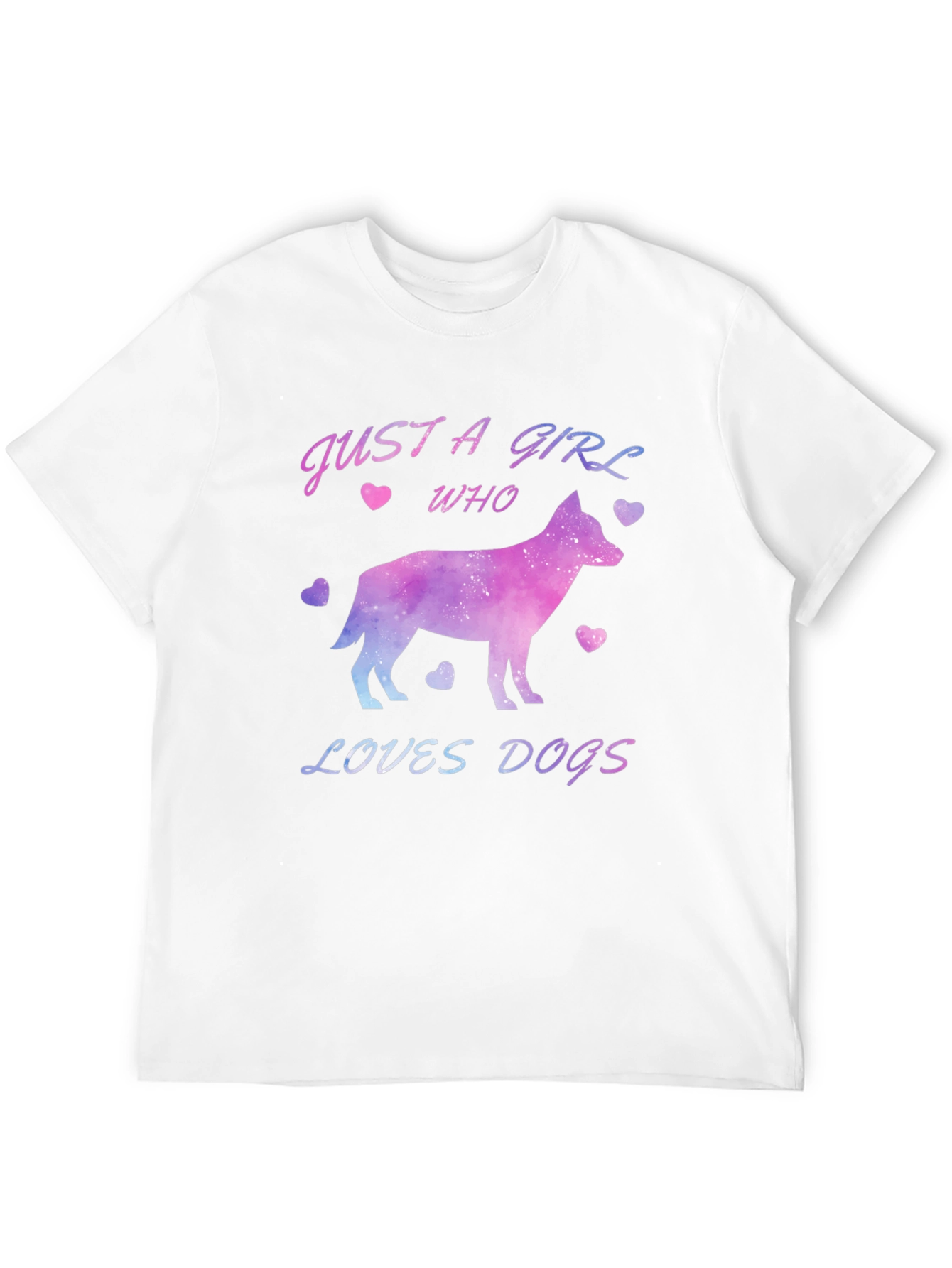 Black Just a Girl Who Loves Dogs T-Shirt view 12