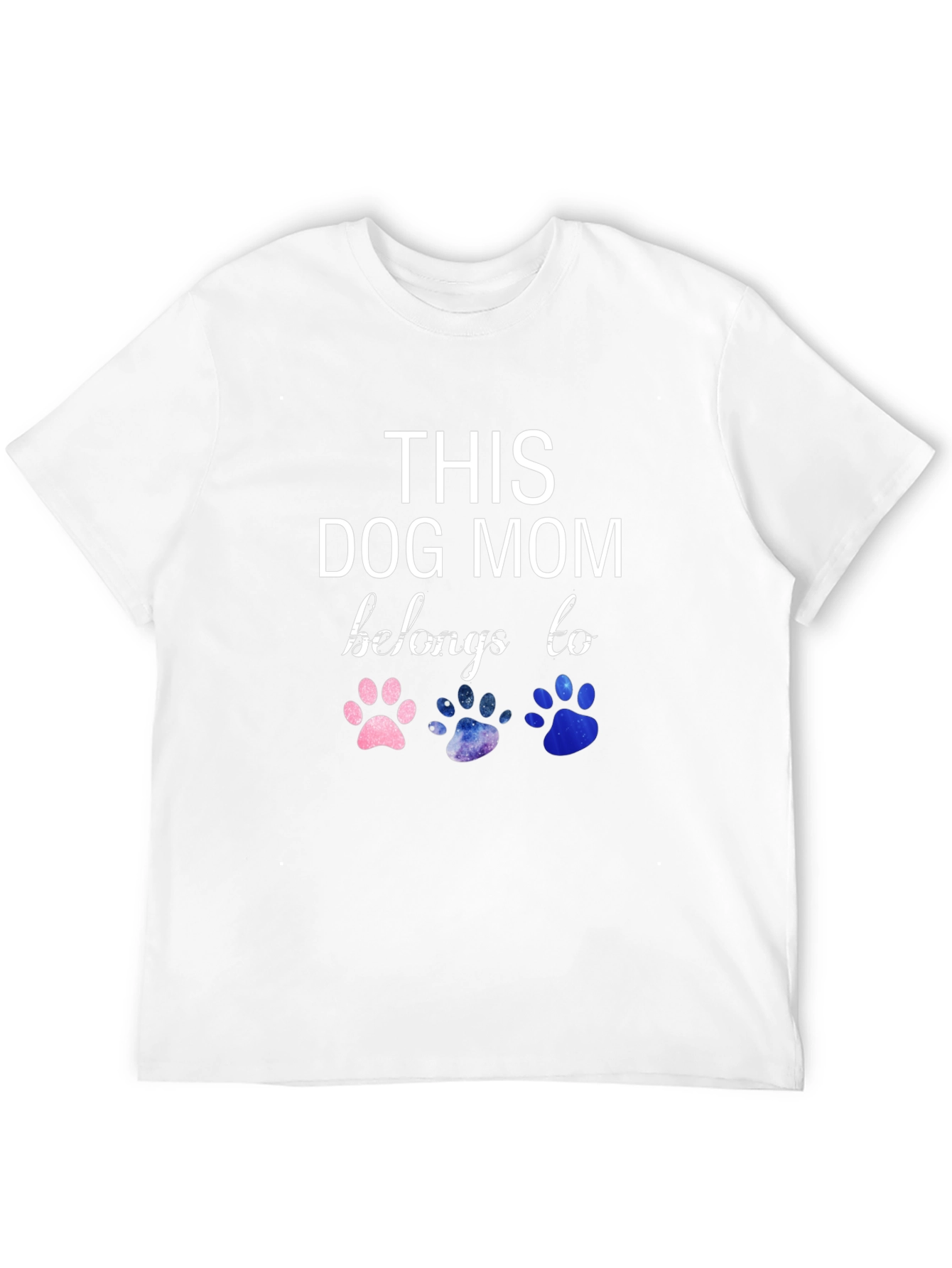 Black Dog Mom T-Shirt - Paw Print Design view 12