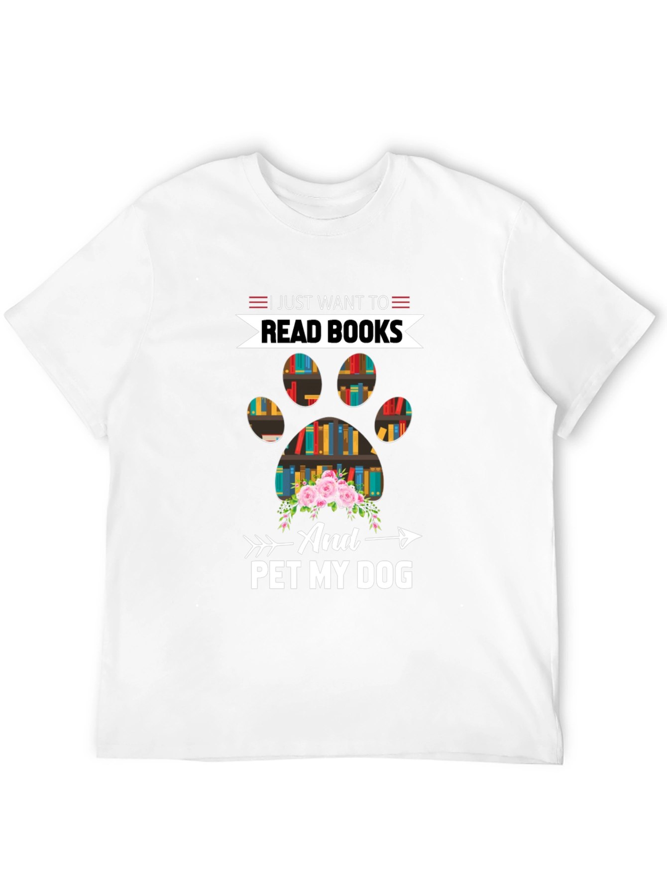 Black Read Books & Pet My Dog T-Shirt view 12