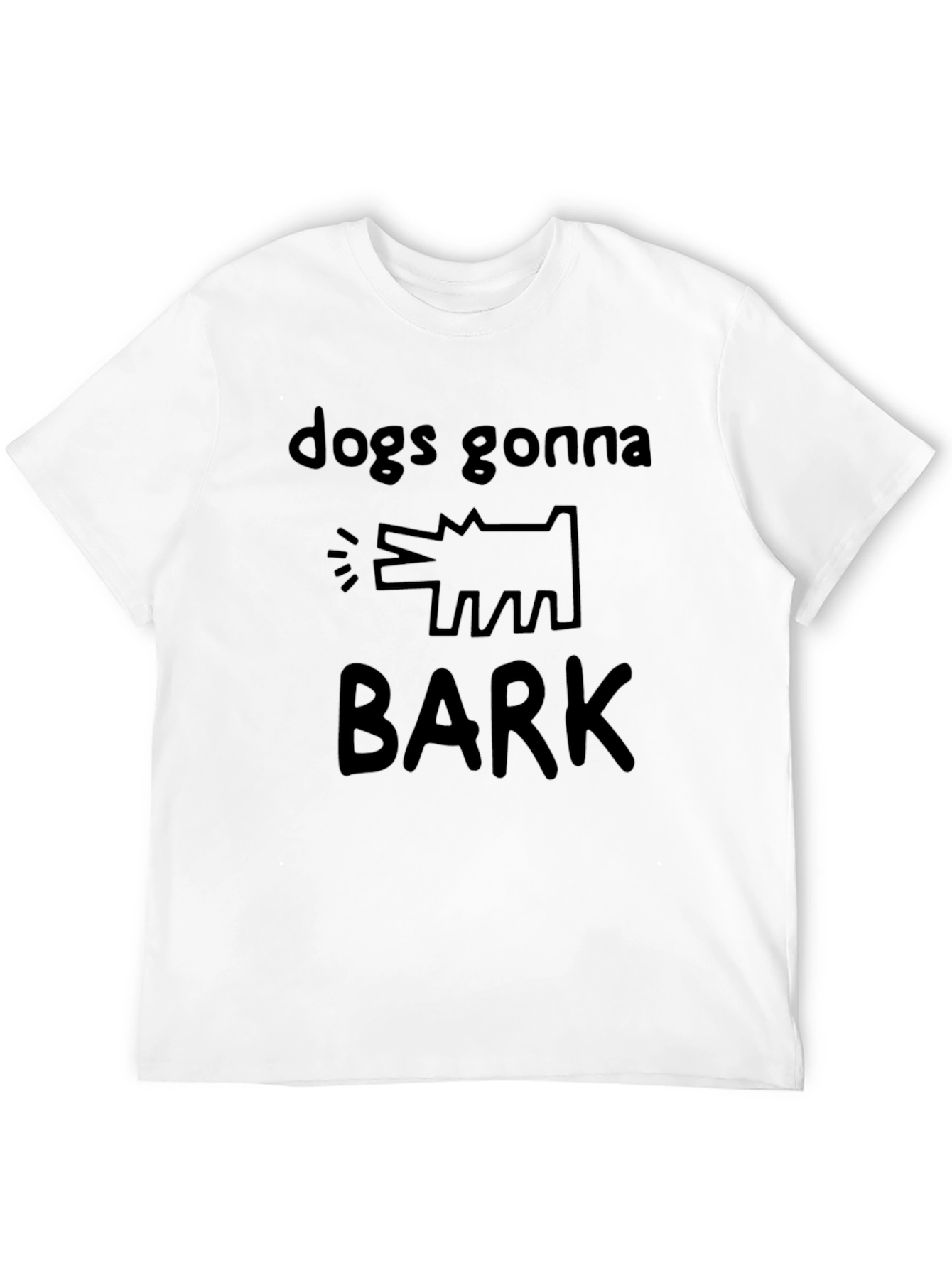 Black Dogs Gonna Bark Graphic Tee - Black Casual T-Shirt view 12