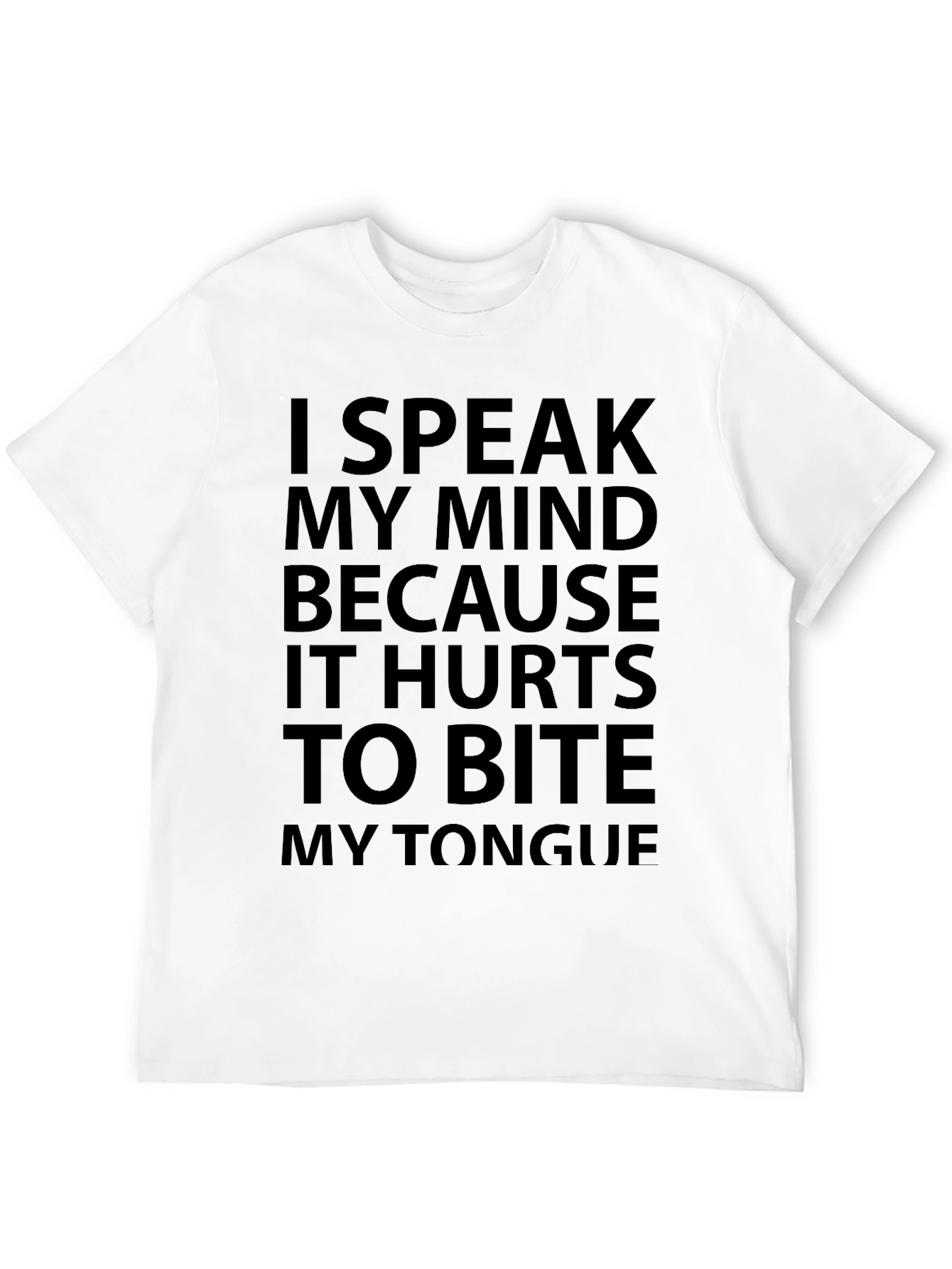 Black I Speak My Mind Funny Graphic T-Shirt view 12