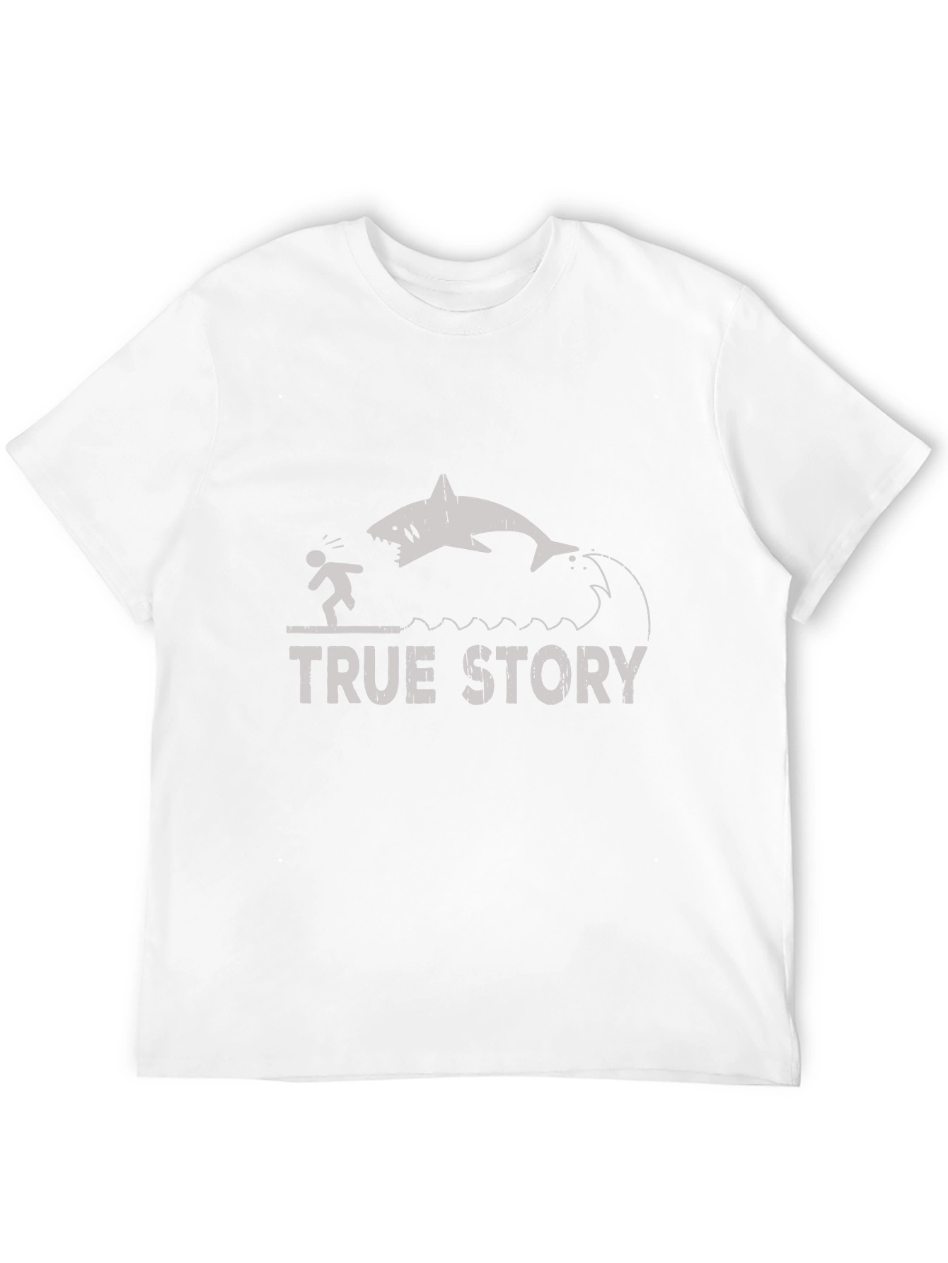 Black True Story Shark T-Shirt - Funny Graphic Tee view 12