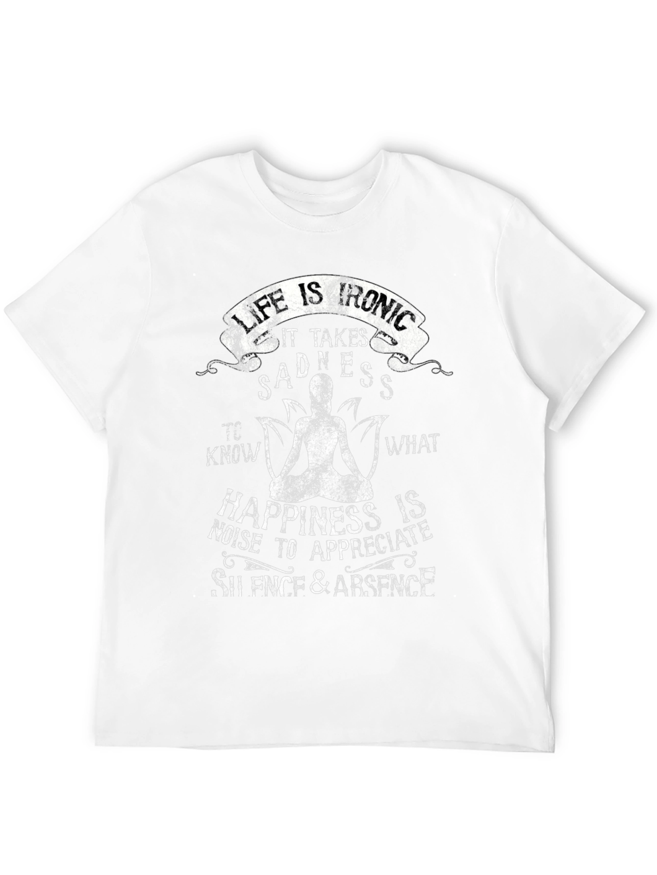 Black Life Is Ironic Graphic T-Shirt view 12
