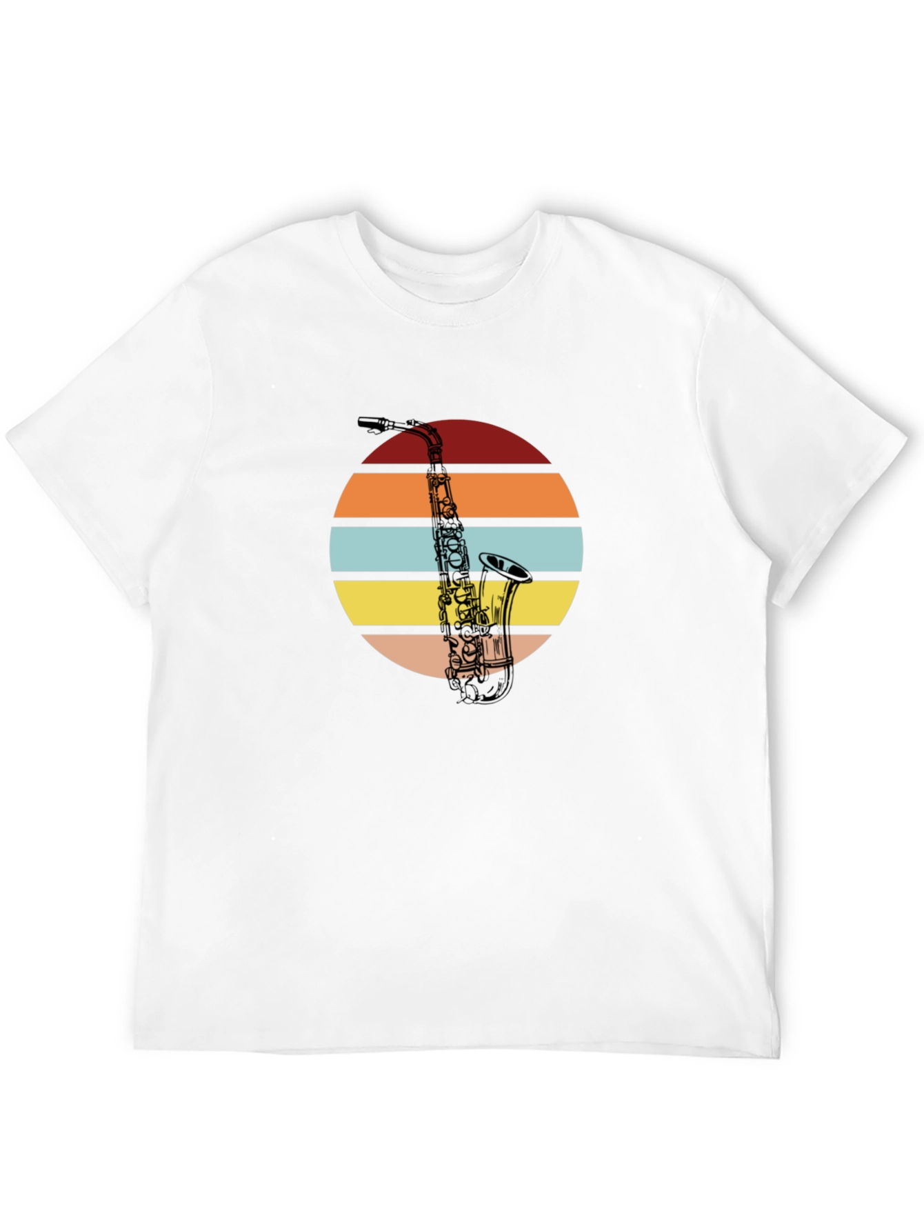 Black Saxophone Sunset Graphic Tee - Vintage Style view 12