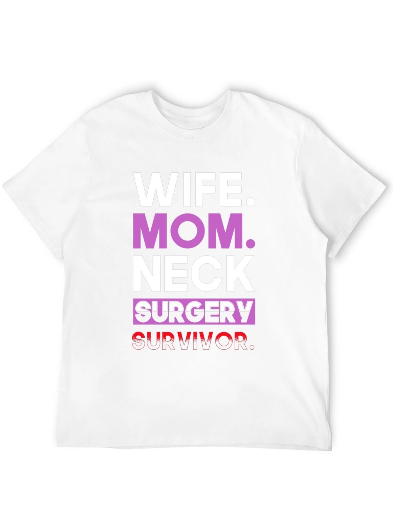 Black Wife Mom Neck Surgery Survivor Graphic Tee view 12