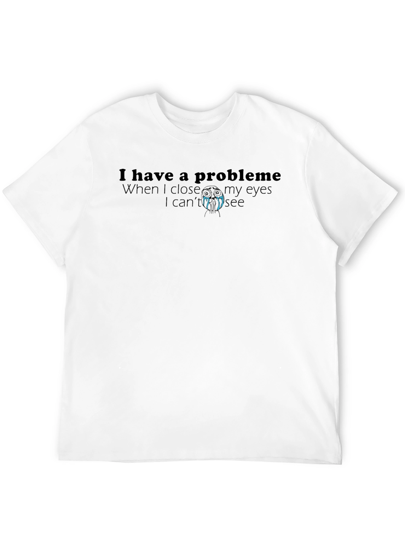 Black Humorous 'I Have a Problem' Graphic Tee - Black Cotton Blend view 12