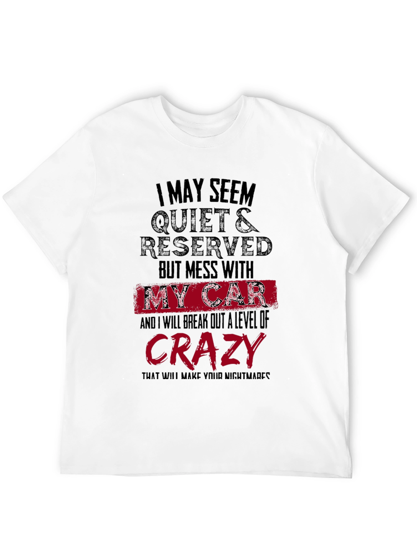 Black Quiet & Reserved Car Lover's T-Shirt view 12