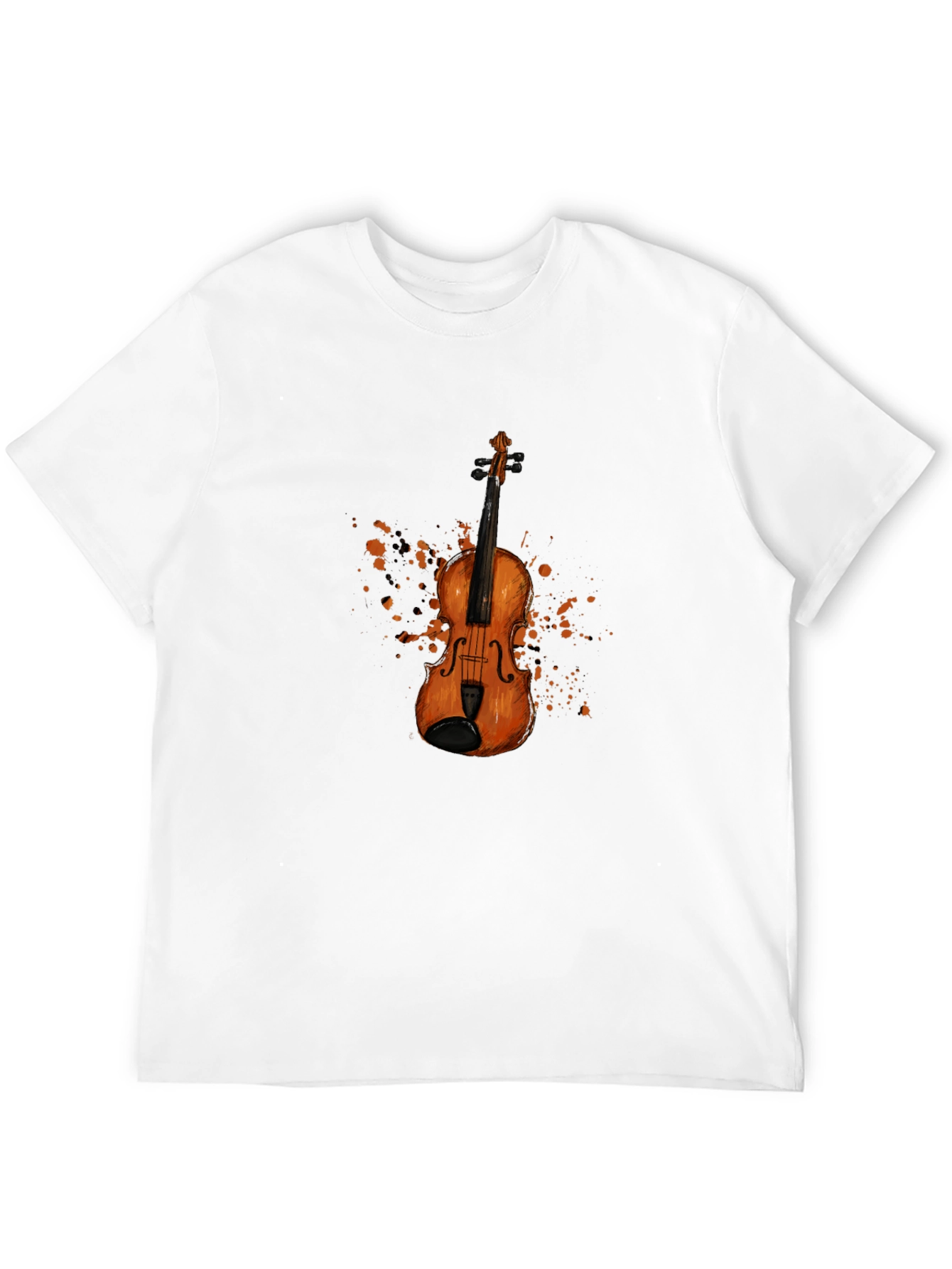Black Violin Graphic Print Black T-Shirt view 12
