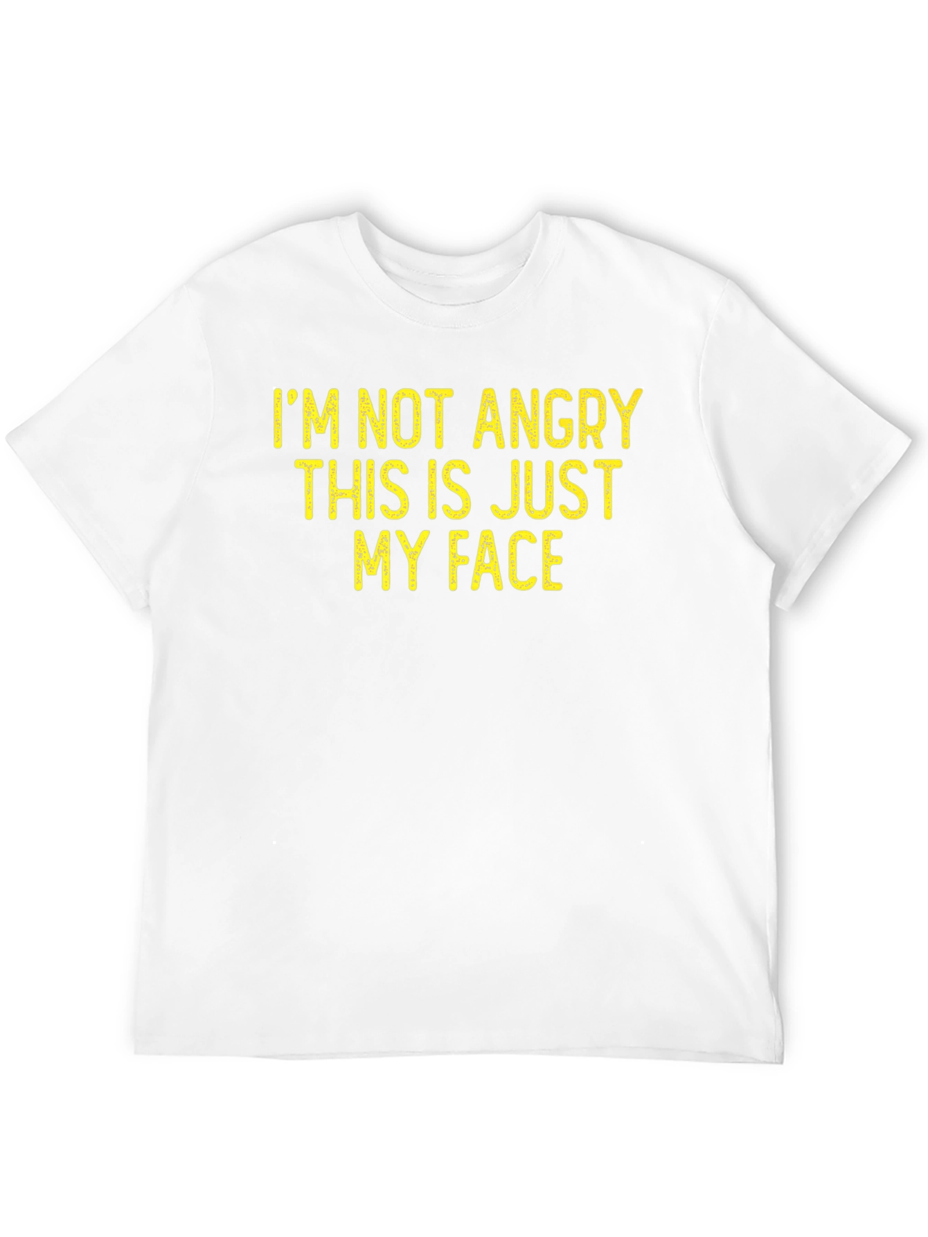 Black Funny Slogan Tee - I'm Not Angry, This is Just My Face! view 12