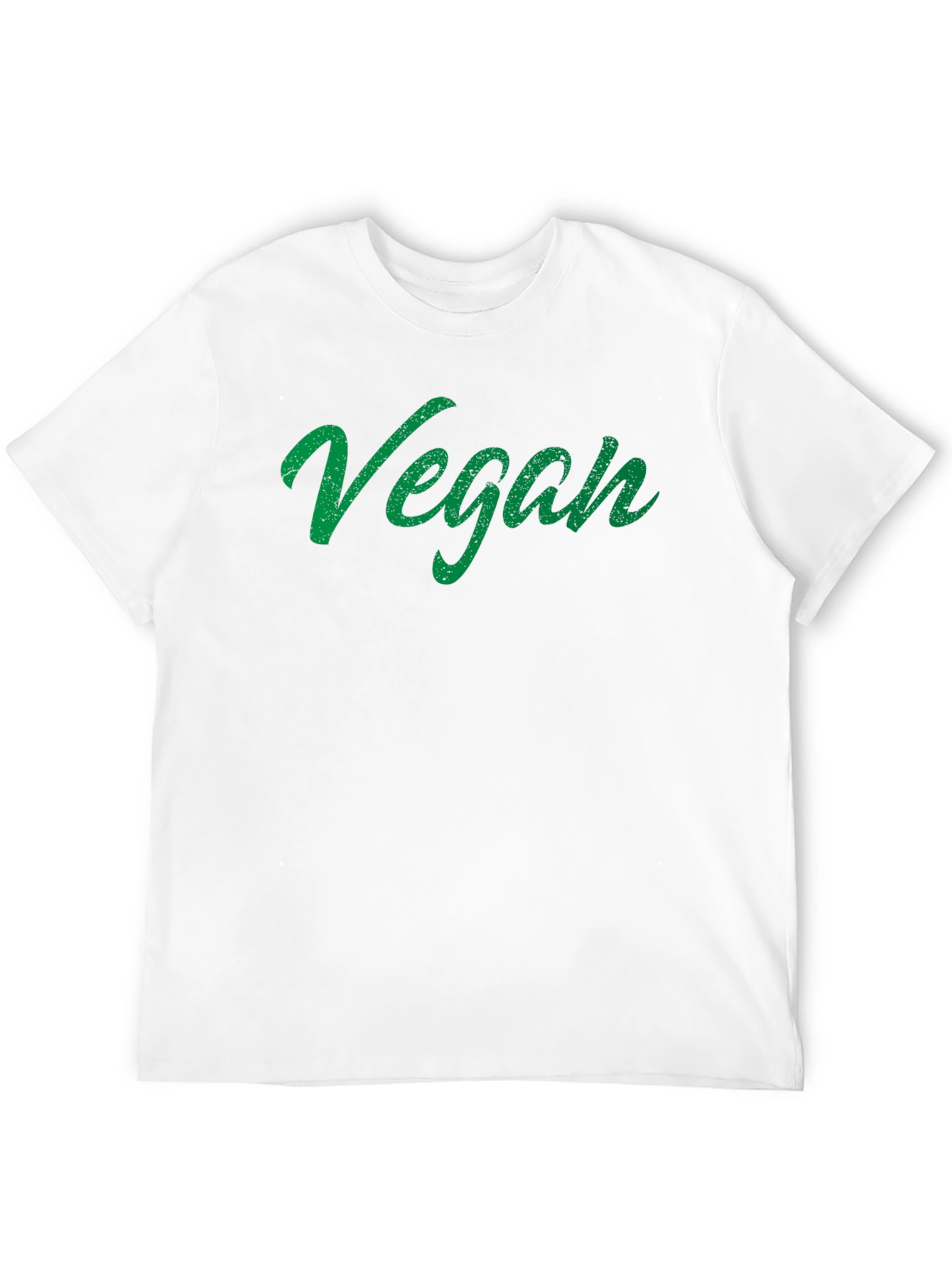 Black Vegan T-Shirt -  Green Lettering Black Tee view 12