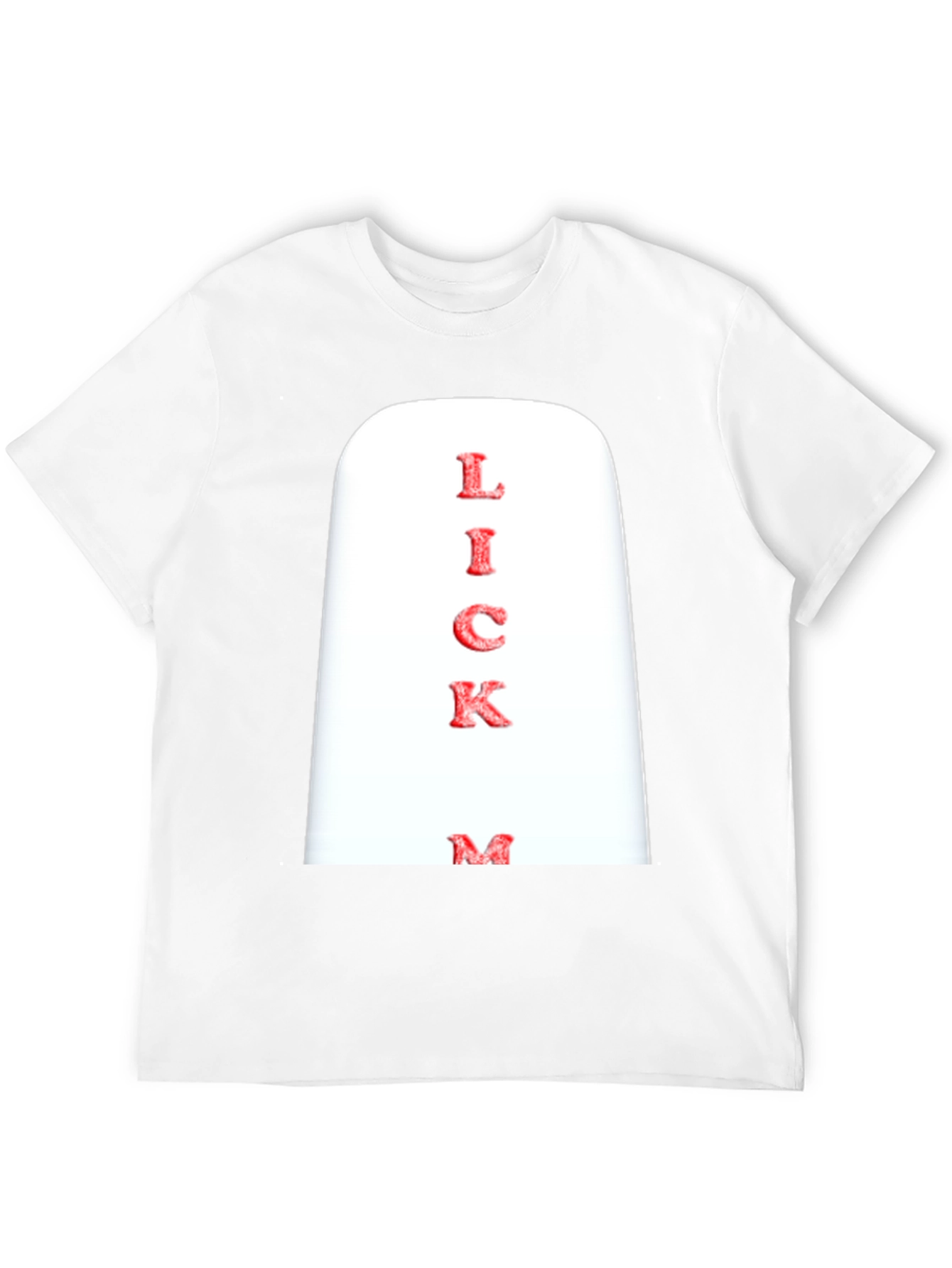 Black Novelty "Lick Me" Graphic Print Black T-Shirt view 12
