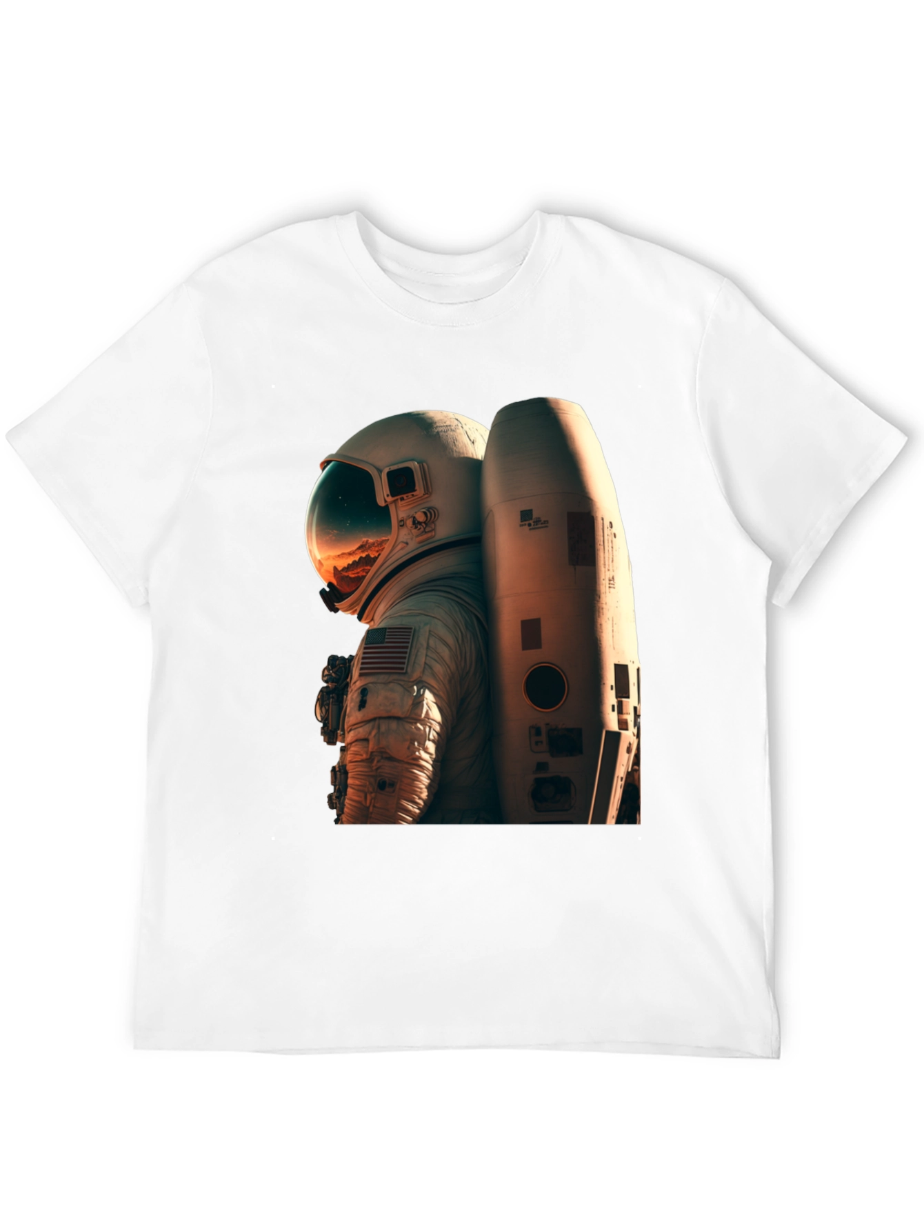 Black Astronaut Graphic Tee - Black Unisex T-Shirt view 12