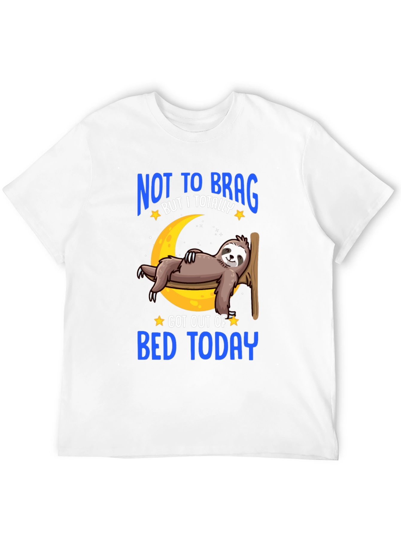 Black Funny Sloth T-Shirt - Not to Brag Got Out of Bed Today view 12