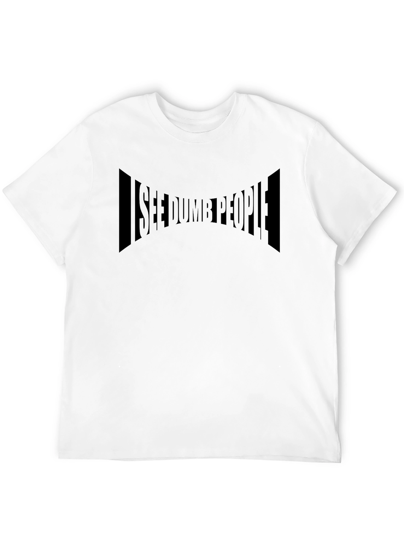 Black I See Dumb People Graphic T-Shirt - Black view 12