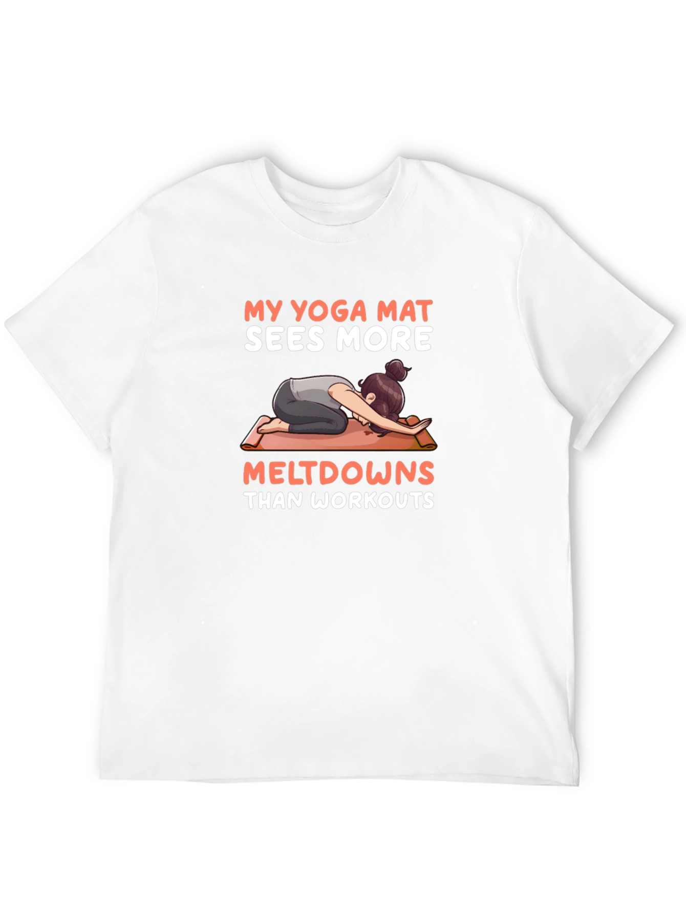 Black Yoga Mat Meltdown T-Shirt view 12