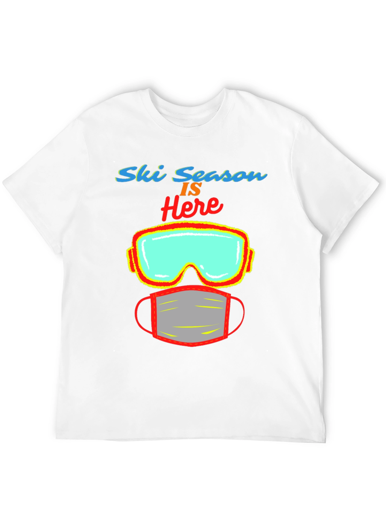 Black Ski Season Mask T-Shirt view 12