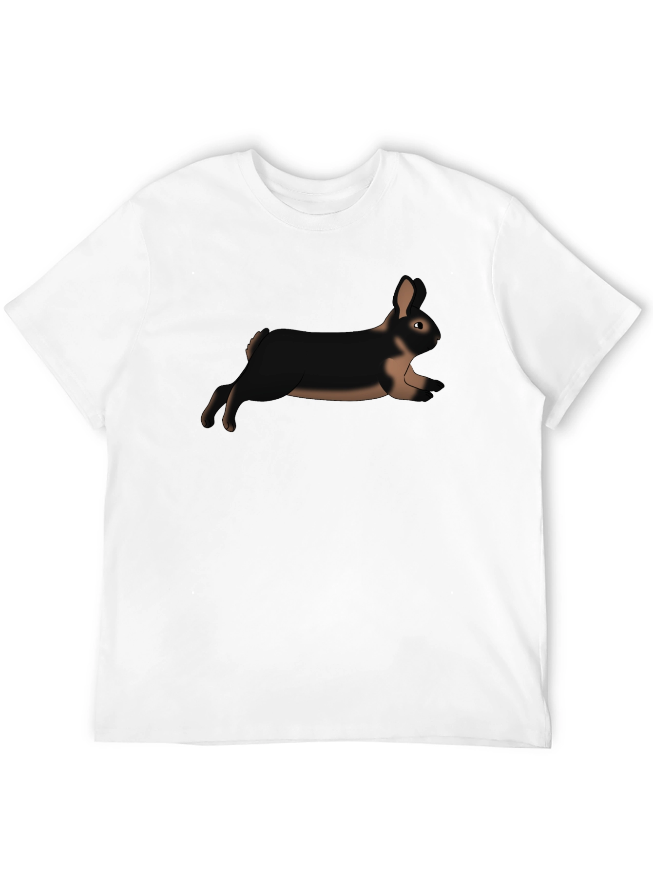 Black Rabbit Graphic Tee - Black Cotton T-Shirt view 12