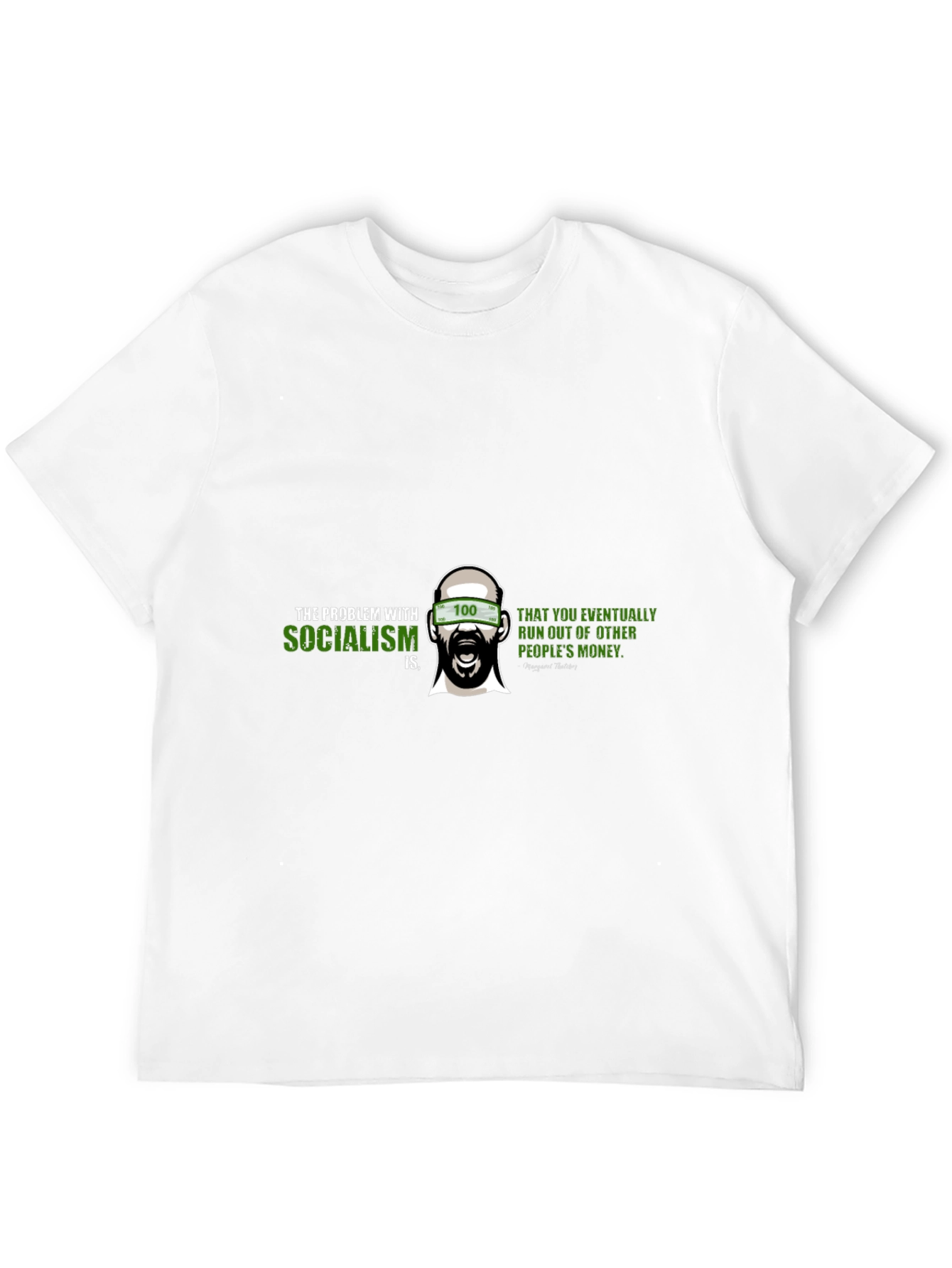 Black Socialism Problem T-Shirt - Run Out of Other People's Money view 12