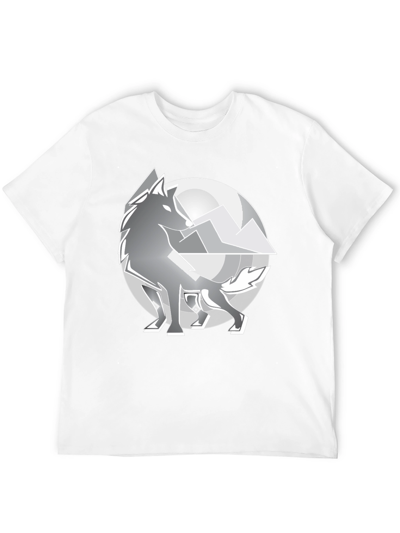Black Wolf Moon Graphic T-Shirt - Cool Men's Black Tee view 12