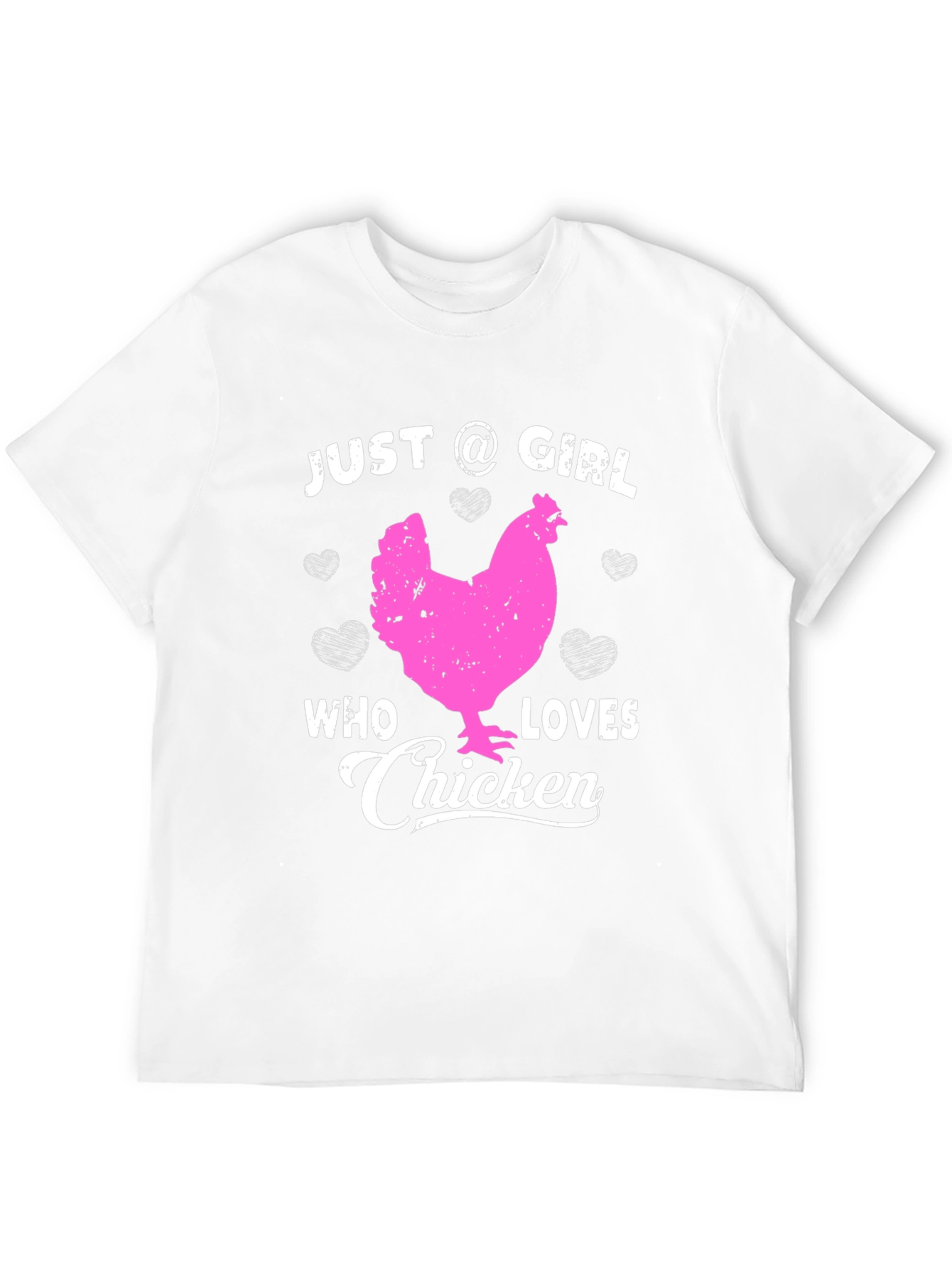 Black Just a Girl Who Loves Chicken T-Shirt view 12