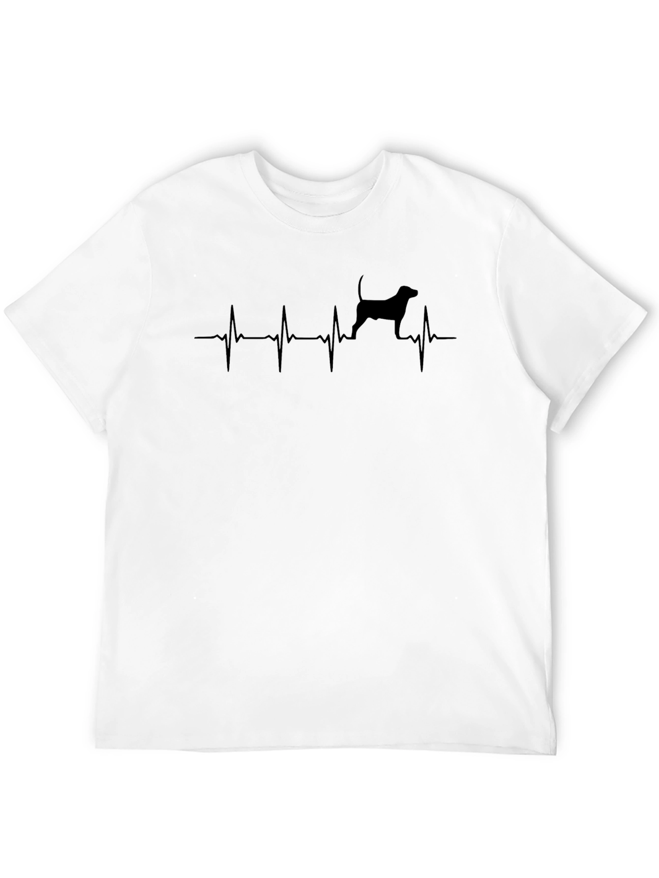 Dog Heartbeat T-Shirt - Black Graphic Tee - 12