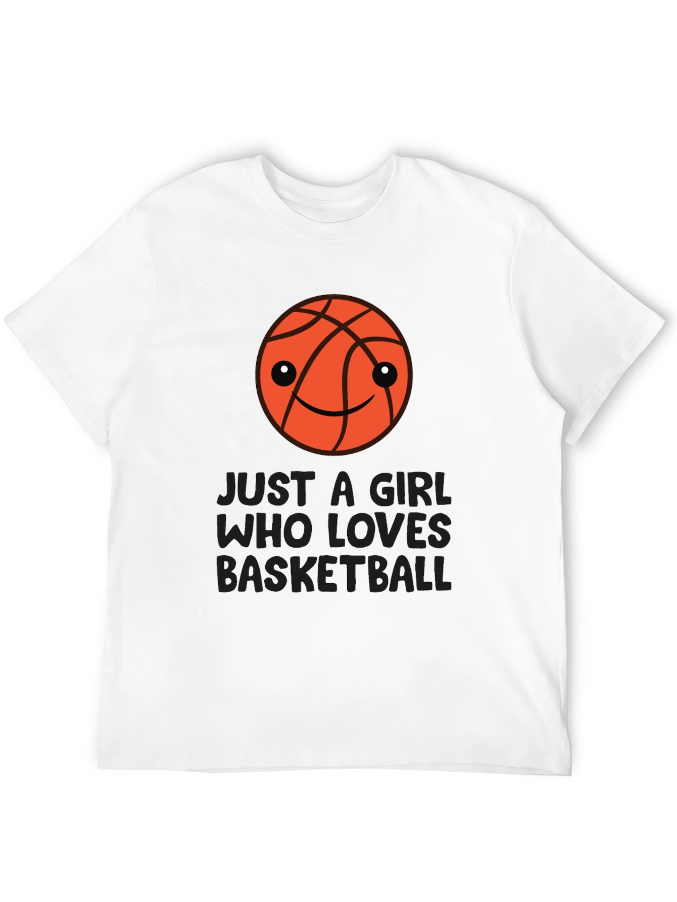 Black Just a Girl Who Loves Basketball T-Shirt view 12