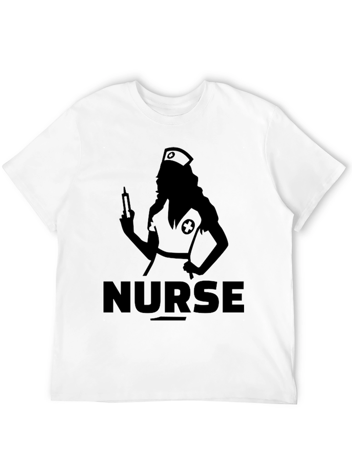 Black Nurse Silhouette Graphic Tee - Classic Black view 12