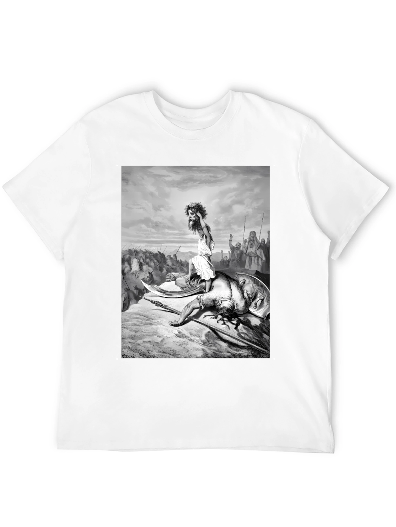 Black David and Goliath Graphic Tee - Black Cotton Blend view 12