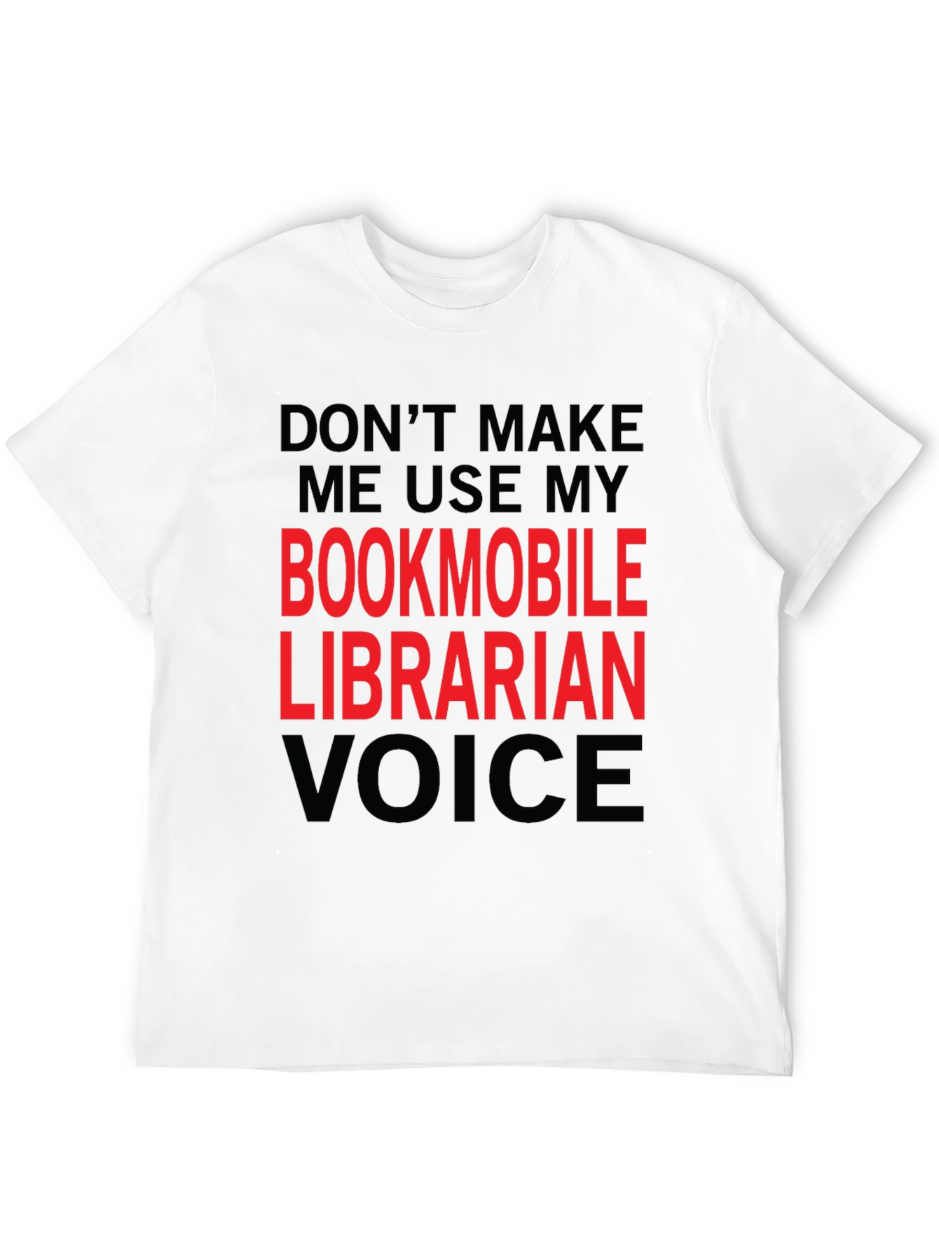 Black Bookmobile Librarian Voice T-Shirt view 12
