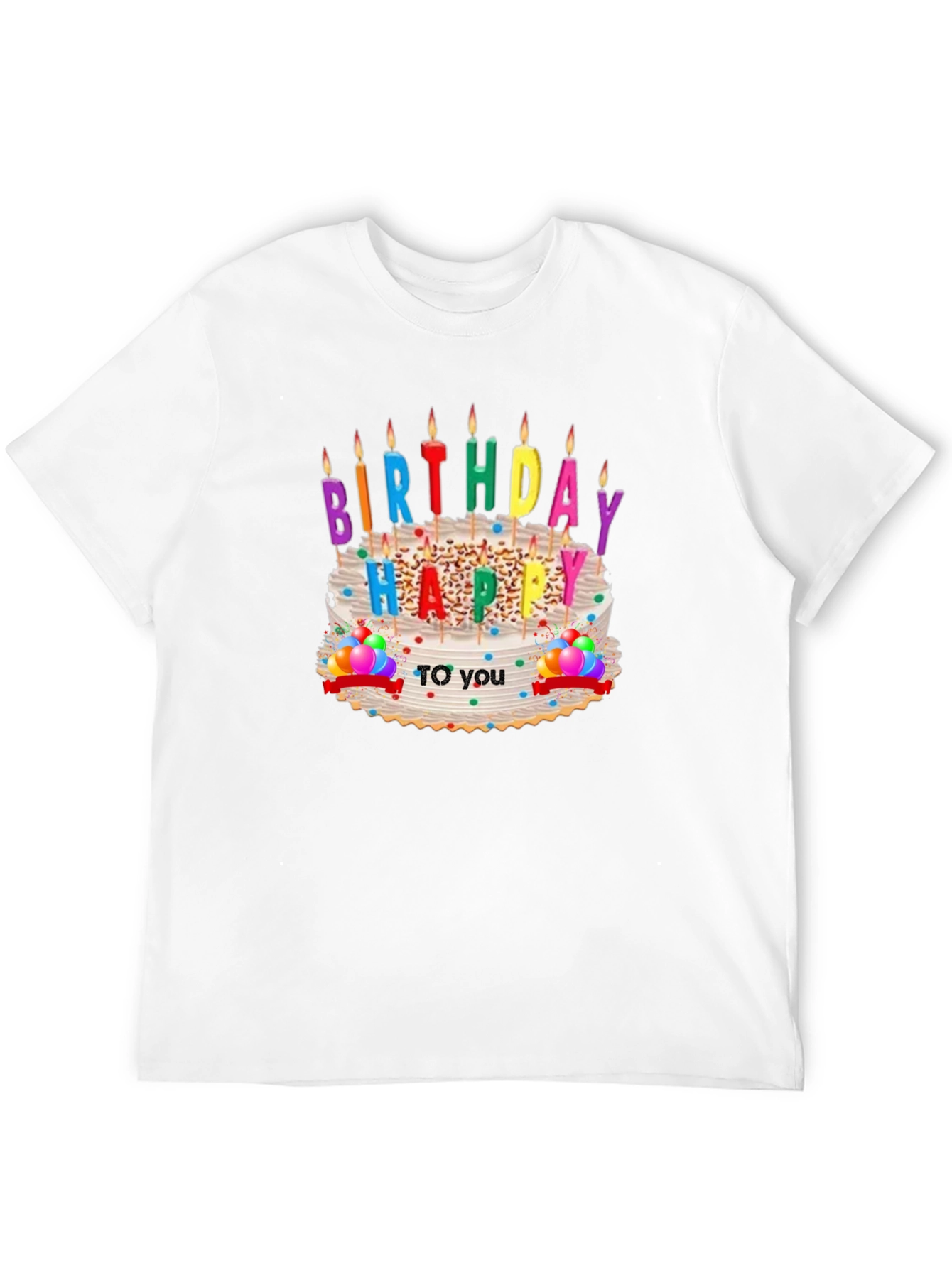 Black Birthday Cake Graphic T-Shirt view 12