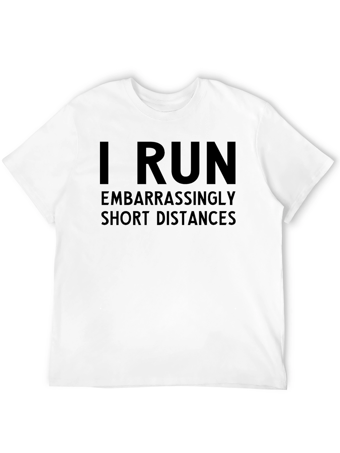 Black Funny Running T-Shirt - Short Distances view 12