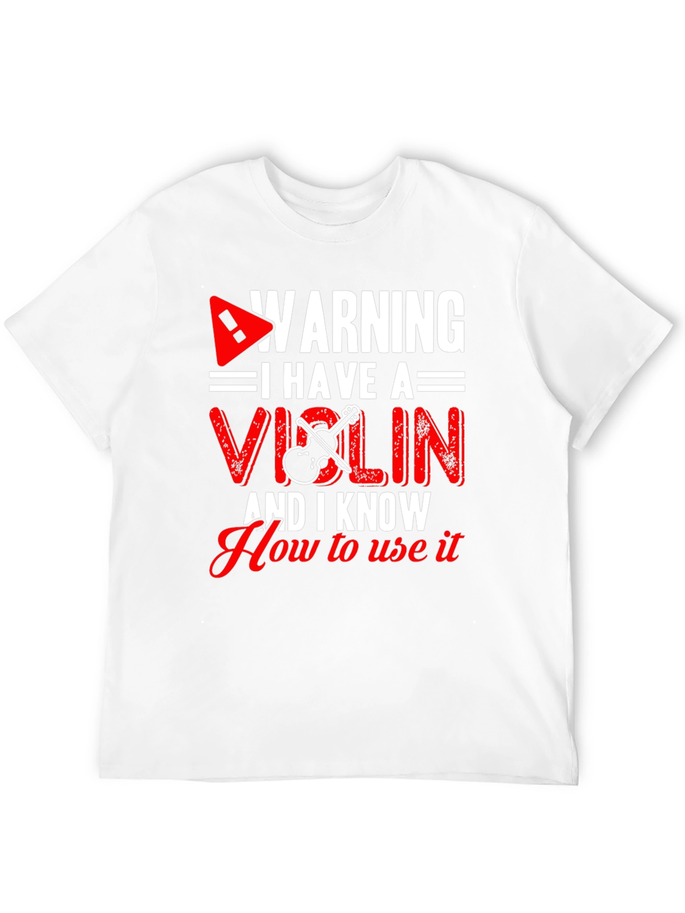Black Warning I Have A Violin Funny T-Shirt view 12