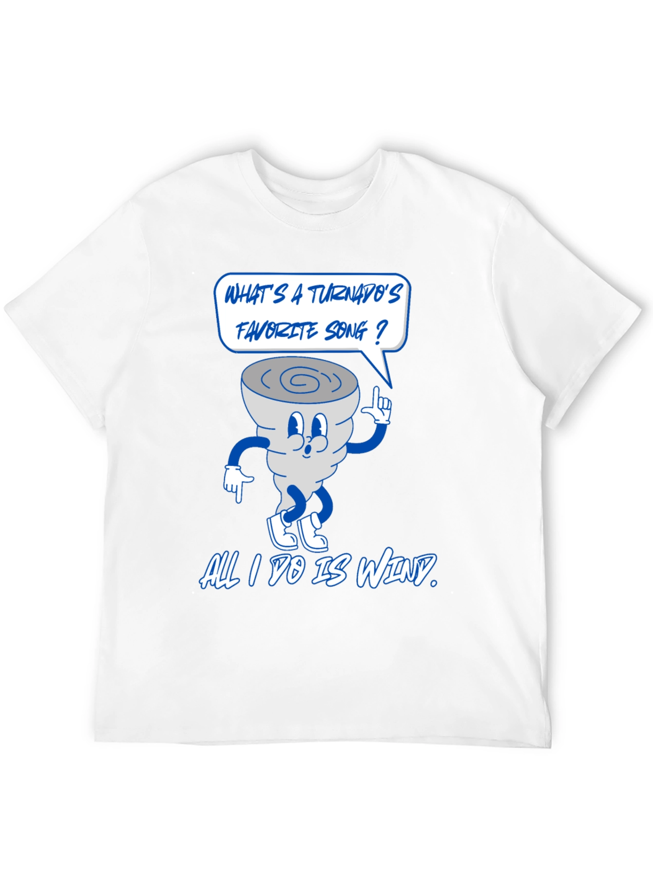 Black Funny Tornado Pun Graphic T-Shirt view 12