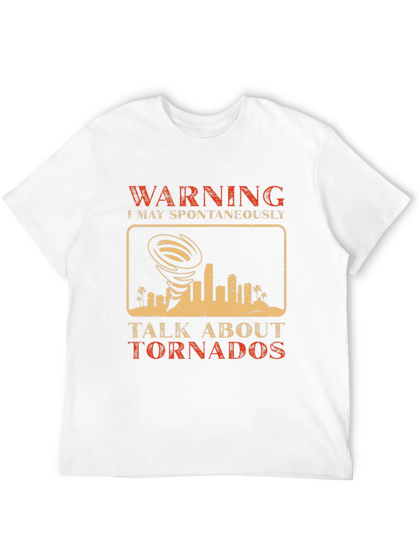 Black Warning May Spontaneously Talk About Tornados T-Shirt view 12