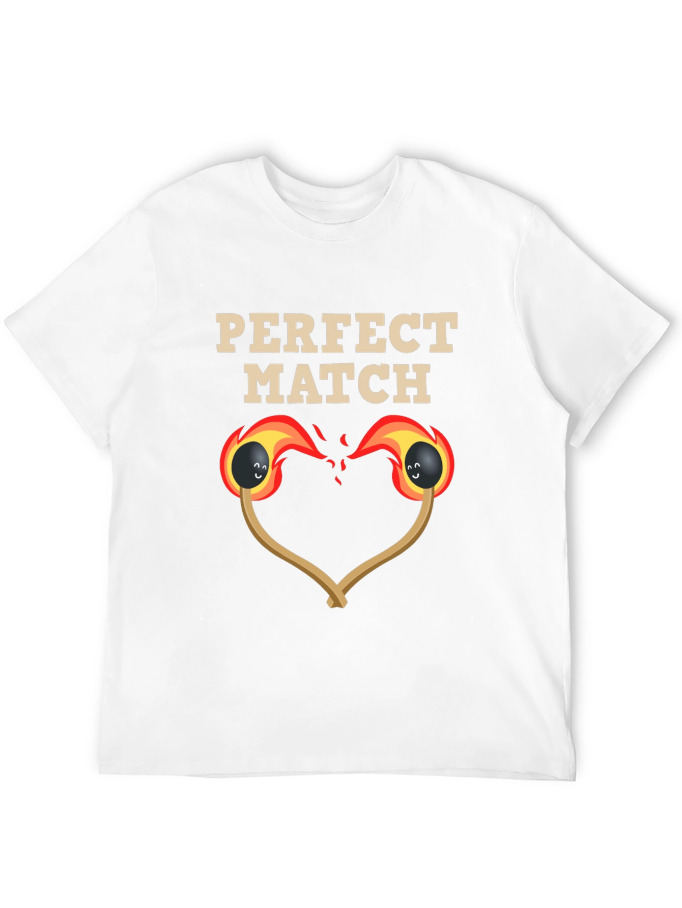 Black Perfect Match T-Shirt Funny Couples Tee view 12