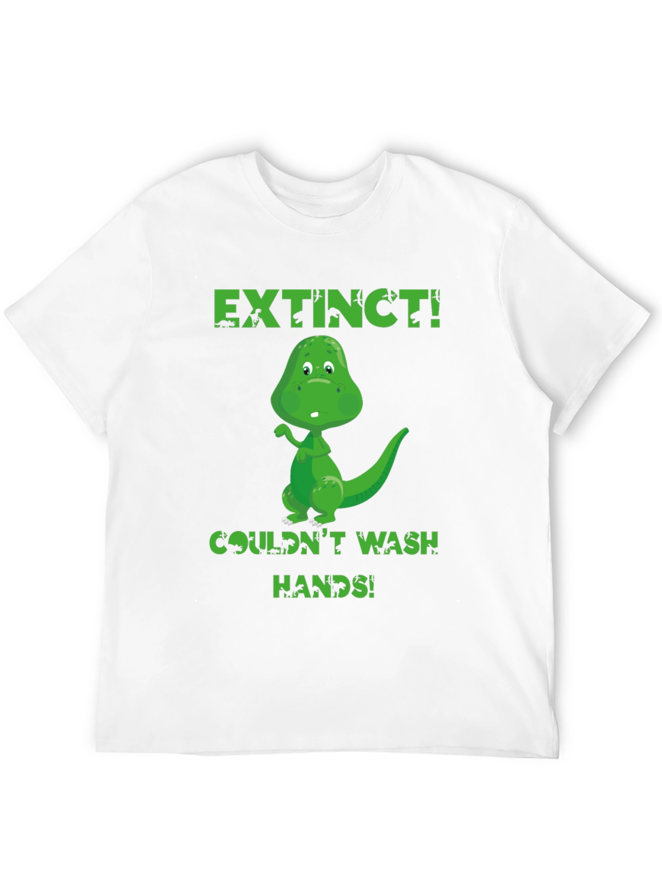 Black Extinct Dinosaur Wash Hands Graphic T-Shirt view 12