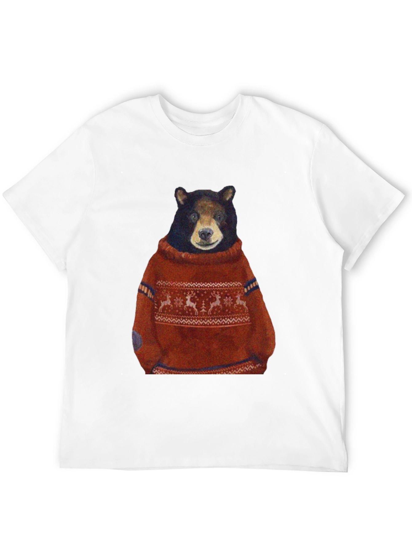Black Bear in Sweater Graphic T-Shirt - Unique Design view 12