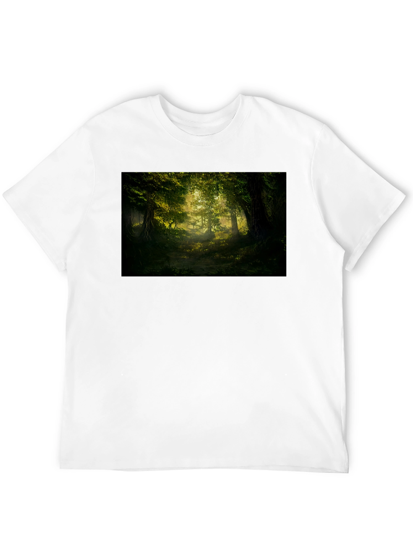 Black Enchanted Forest Graphic Tee - Nature Lover's Shirt view 12